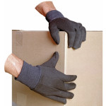 BROWN JERSEY GLOVE SIZE