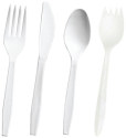 SPORK POLYPRO WRAP WHI 1PC 1000/CS