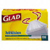 GLAD DRAWSTRING KITCHEN BG 13GL .95MIL WHI