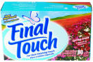 FINAL TOUCH SPRING FRESH DRYER SHEETS