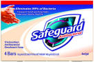 SAFEGUARD BATH SOAP 4OZ BAR 12/4