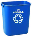 WE RECYCLE RECT CNTNR SM BLU 12/CTN