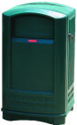 PLAZA TRASH RECEPT W/ SWING DOOR 50 GL DGR