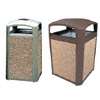 LANDMARK TRASH CNTNR 35 GL W/ASHTRAY DWOOD