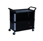 XTRA 3-SHELF EQUIPMENT CART 37-7/8IN BLA