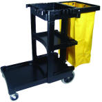 CLNING CART W/ZIPPERED YEL VINYL BG BLA