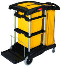 JANITOR CART 48.25X22X44 W/ YEL 30 QT BINS