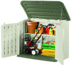 HORIZ STORAGE SHED LG 56.5X32X48 TAUPE/GRE