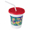 12OZ KIDS CUP,LID,STRAW JUNGLE DESIGN 250