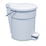R-M 18 QT. STEP ON CAN WHITE #6142