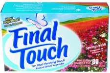 FINAL TOUCH SPRING FRESH DRYER SHEETS
