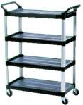 XTRA 4-SHELF UTILITY CART 51 IN BLA