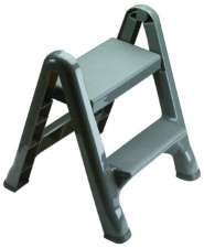 FLD 2-STEP STOOL 300 LB MAX GRA 3/CTN