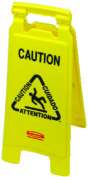 CAUTION 2 SIDE FLR SIGN 26X11X12 MLTILNG Y