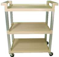UTILITY CART 100 LB MAX 36H 3-SHELF AL UPR