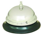 CALL BELL BRUSHED NICKE W/BLACK BASE, 3-3/