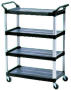 XTRA 4-SHELF UTILITY CART 51 IN BLA