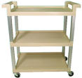 UTILITY CART 100 LB MAX 36H 3-SHELF AL UPR