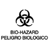 LABEL BILINGUAL BIO HAZARD 7 IN X 10 IN