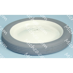 WHEEL, 12.0D 1.75W, WHITE / GRAY [T