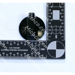 KNOB-BLK W/1/4 BRASS  INSERT
