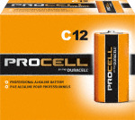 DuraCell ProCell "C" Batteries 12 Per Box, 6 Box Per Case pc1400