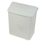 Plastic Sanitary Napkin Receptacle,  Wall Surface Mount, White, 4 per CS 1100