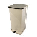 Step-On Receptacle, 13 Gallon, White, 1 per CS