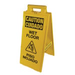 """Caution Wet Floor/Cuidado Piso Mojado"" 2X4 Floor Sign