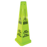 Four-Sided Floor Signs "Caution Wet Floor", 36", Spanish/Eng, 5 per CS