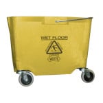 Wet Mop Bucket Only Color Yellow 26-36 Quart With Casters Plastic