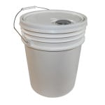 Case of 5, 5 Gallon Pails with Lids