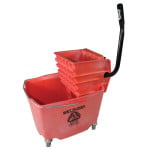 Plastic Sidepress Squeeze Wringer/Plastic Bucket Combo