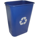 Impact Wastebasket Recycle Blue Logo Soft Side 41 Qt.