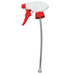Standard Trigger Sprayer with 8 1/8" Dip Tube, Red/White, 200 per CS