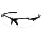 Optirunner Safety Glasses, Clear Lens/Black Frame, 144 per EA