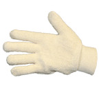Terry Cloth gloves, knit wrist, large