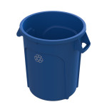 Container 20 Gallon Plastic Value Plus Blue Recycle