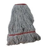 Blue and White Rayon Saddle-Type Looped-End Finish Mop