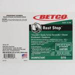 Betco Rest Stop Acid Free Restroom  End User Label