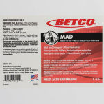 Betco MAD Mild Acid Detergent End User Label