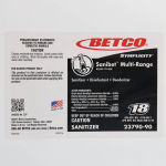 Betco Symplicity Sanibet Multi-Range End User Label 23790-90