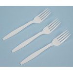 Medium Weight Plastic White Fork 1M Case 75002621