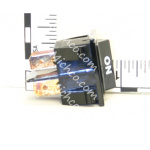 Switch, Rocker, DPST, 22A@250VAC, .25"QC, Black On Black (EATON #2600-Hole