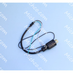 Cord Pig Tail W/Terminals Black 16 Gauge 3COND 14