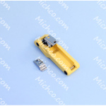 Latch, Draw, Rubber, W/ Keeper, Yellow