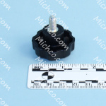 KNOB, FLUTED, 1/4-20 UNC X 1/2