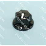 Knob, Round, 0.75-Dia. 0.50-Long 0.25-Bore, Plastic
