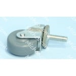 Caster, Swivel, 50mm Dia., M10 X 30, Clear
