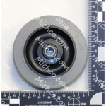 Wheel, Rubber, 3.0-Dia. 1.0-Wide, W/ Bushing